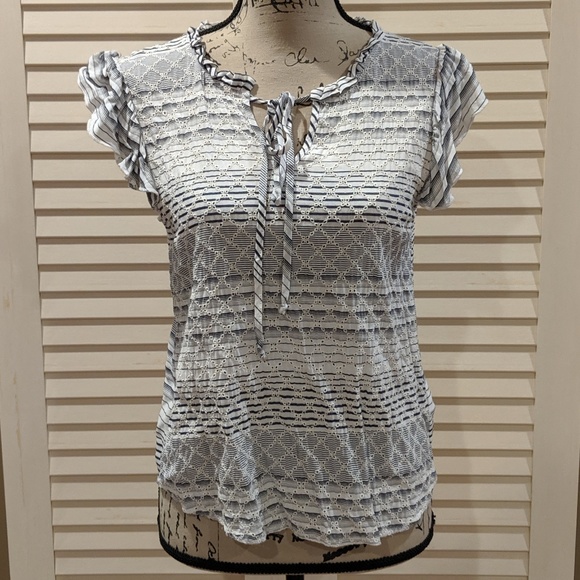 Renee C. Black and Off-White Top - Picture 1 of 8